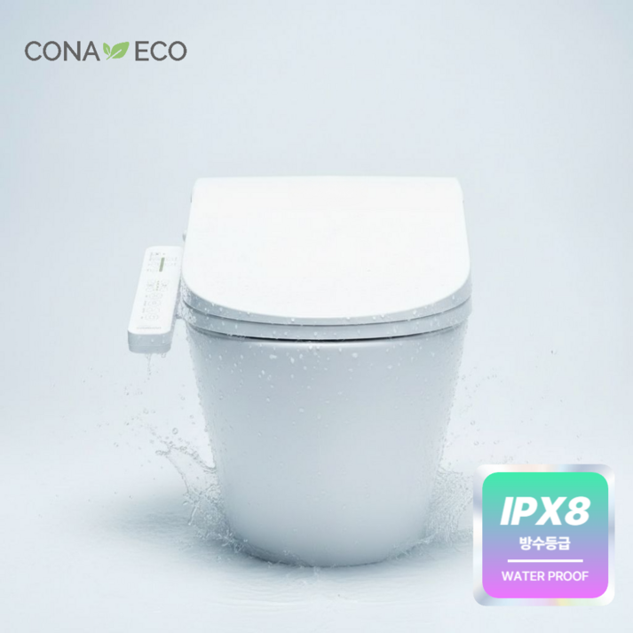 코나에코홈 IPX8 방수 노필터 전자식비데 직수형 노탱크 터치식 6세대 노즐 자가설치 CB-2400(건조O)