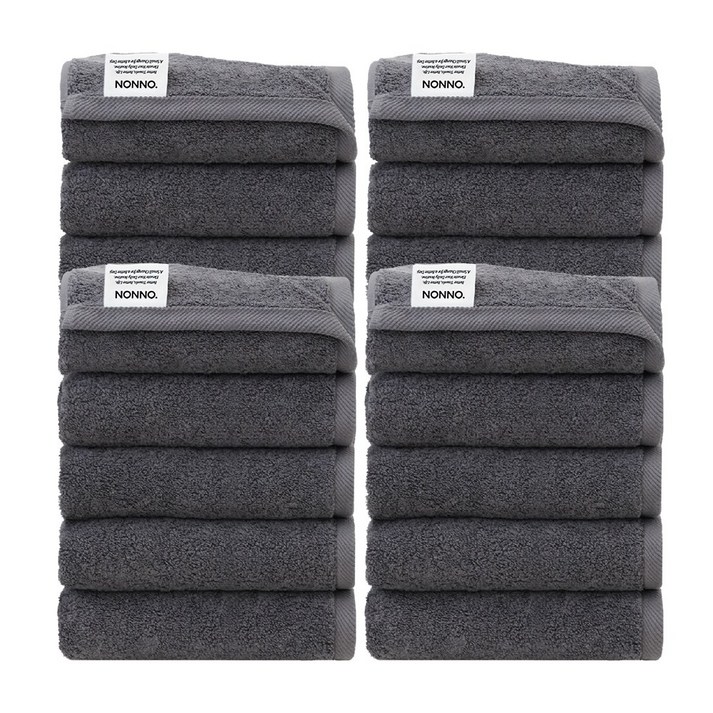 NONNO 국내생산 호텔수건 200g 40수 코마사, 진그레이, 20개