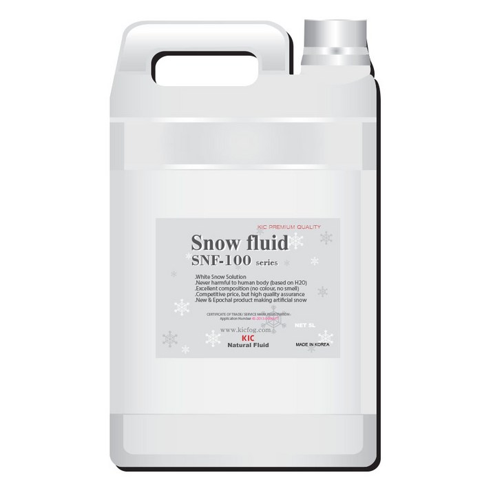 국내생산 SNF-100 스노우액 스노우용액 KIC 스노우머신 인공눈 Fake Snow 눈송이 snow flake 5.2L