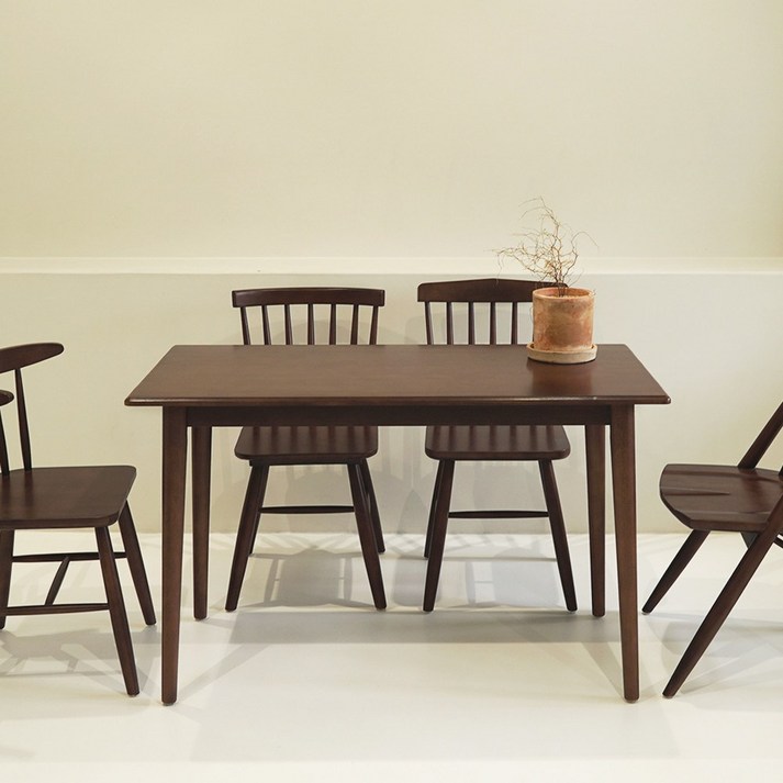 포르보 월넛 천연 원목 직사각형 식탁 테이블 3size