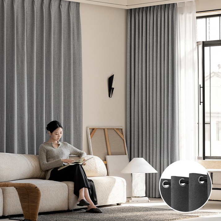 홈키안 고밀도 호텔식 암막커튼 99.9 암막 커튼 인테리어 안방 거실 커튼