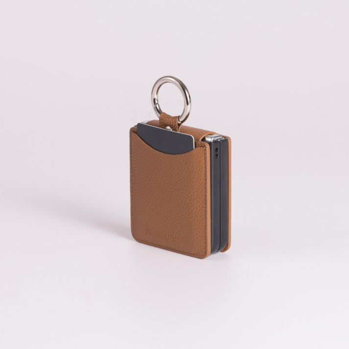 진렌체 플레토 천연 소가죽 토고 갤럭시 Z플립 카드 케이스