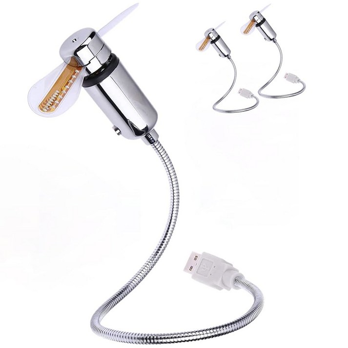 Sokelinnsix USB LED 팬, 미니 휴대용 USB 전원 유연한 냉각 팬, 스위치 포함, 데스크탑 PC 컴퓨터 노트북 태블릿용 1