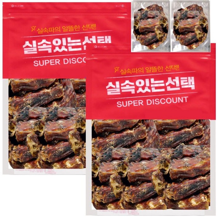 실속있는선택 오리뼈간식 대용량 500g,2개+100g,2개 껌, 2개, 오리목뼈500g+100g