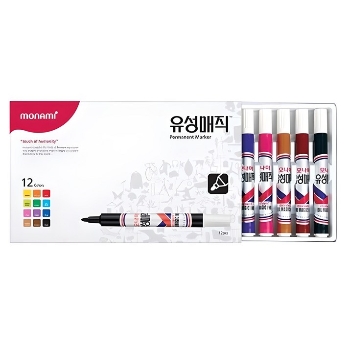 모나미 유성 매직 12색 세트