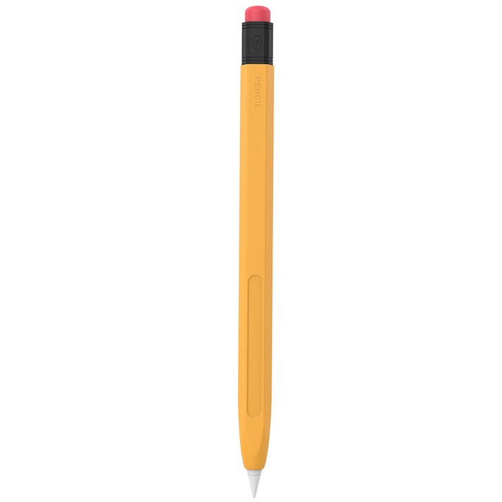 나인어클락 애플펜슬 2세대 클래식 실리콘 케이스 HB 연필 실리콘 케이스 감성 선물템 우정 커플 케이스, 1개, 오렌지
