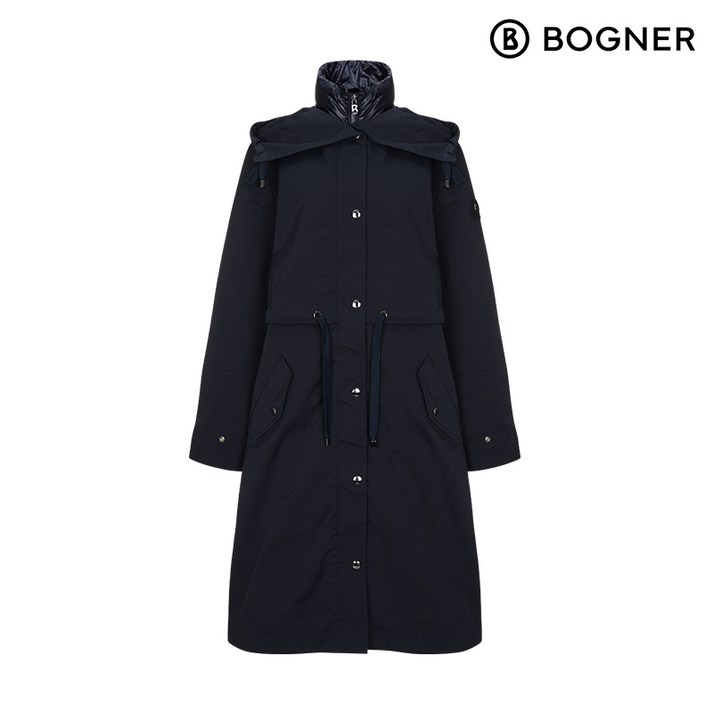 [보그너] 여성 트렌치코트 스타일 다운점퍼 NAVY