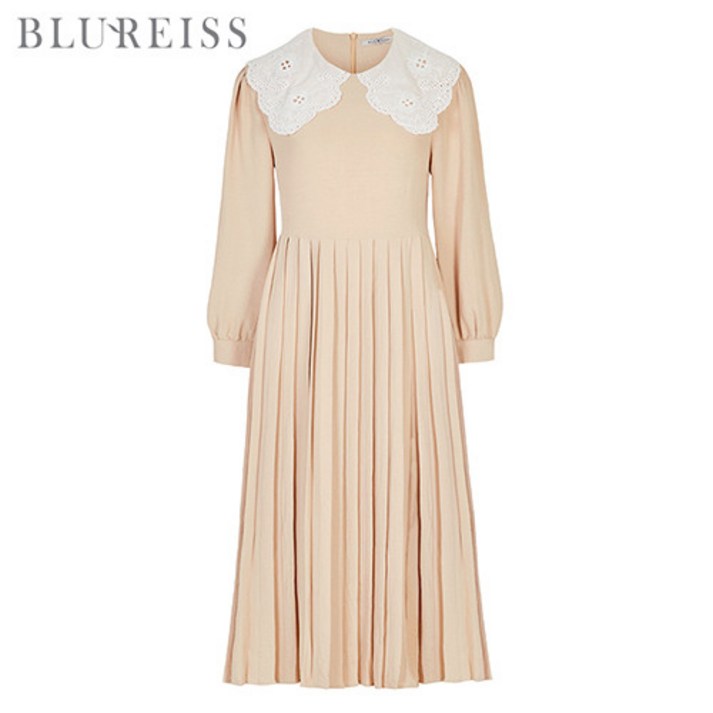 블루레이스 블루레이스 레이스카라플리츠원피스B2S1OP3161