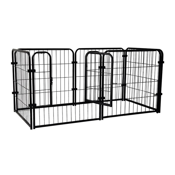 에버루나 메탈 강아지 울타리 펜스, 1개, 블랙