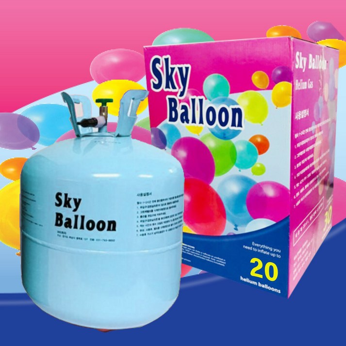 헬륨가스20개입  안전한 저압가스 헬륨풍선, 단일상품, 1세트