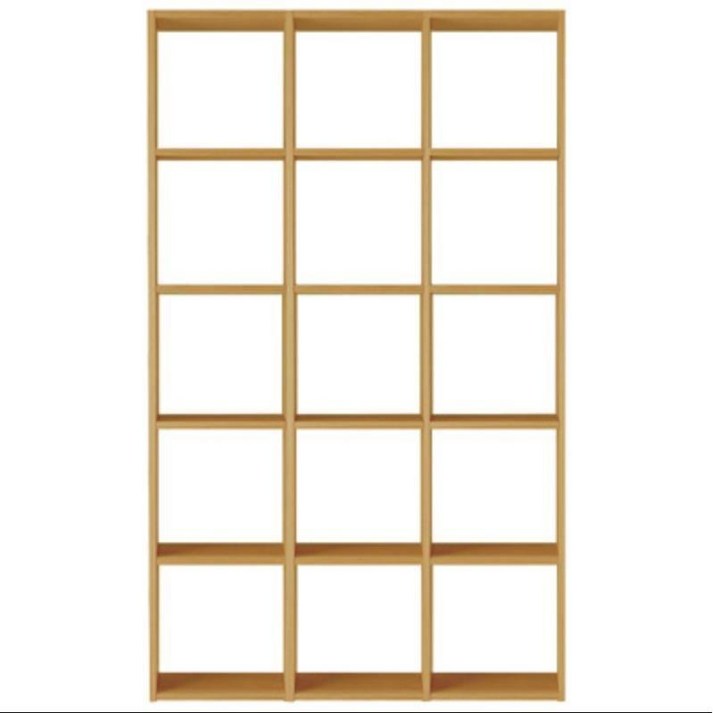 무인양품 일본 스태킹 수납 책장 선반 5단 3열 오크