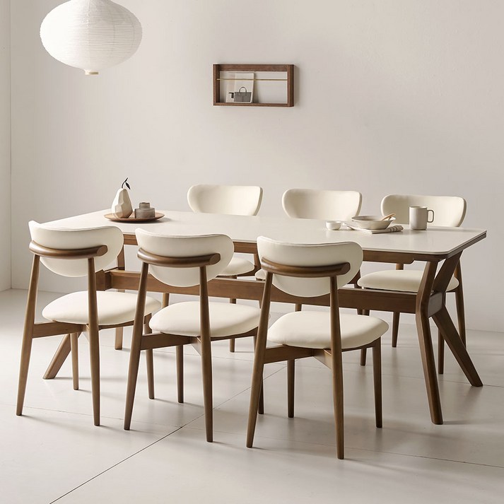 더끌림 모린 2000 포세린 세라믹 6인용 식탁의자6 IKMR2B, 식탁 단일 색상, 일반 의자 6