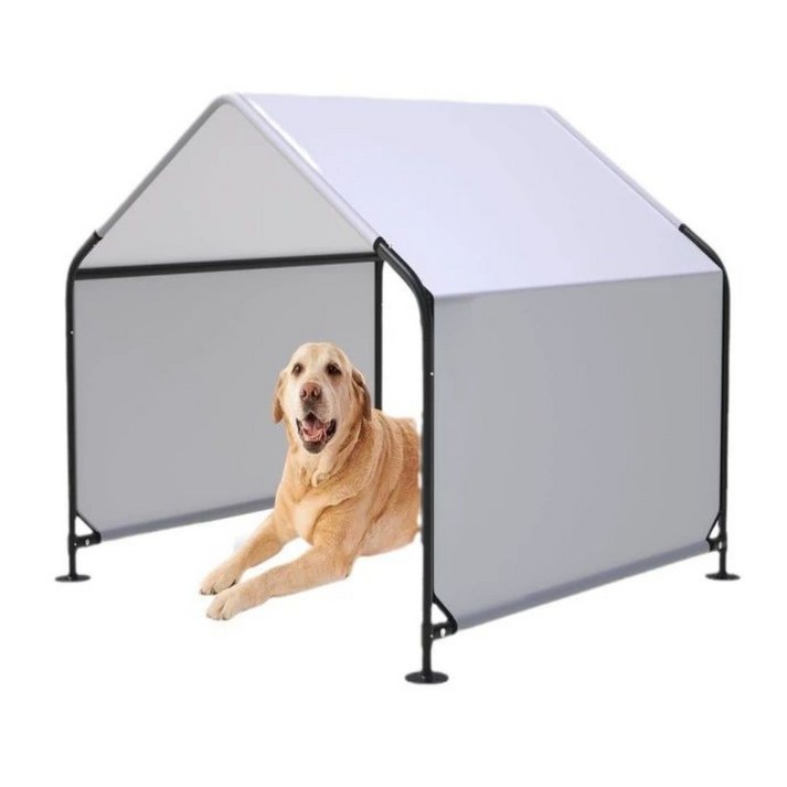 강아지그늘막 텐트 애견 슬레이트 하우스 산책 은신처 반려묘, 1개, 그레이 125x125x110cm
