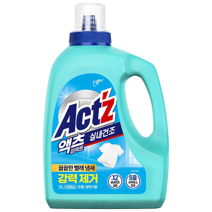 액츠 퍼펙트 실내건조 드럼용 프레시 플로럴향 액상세제 본품
