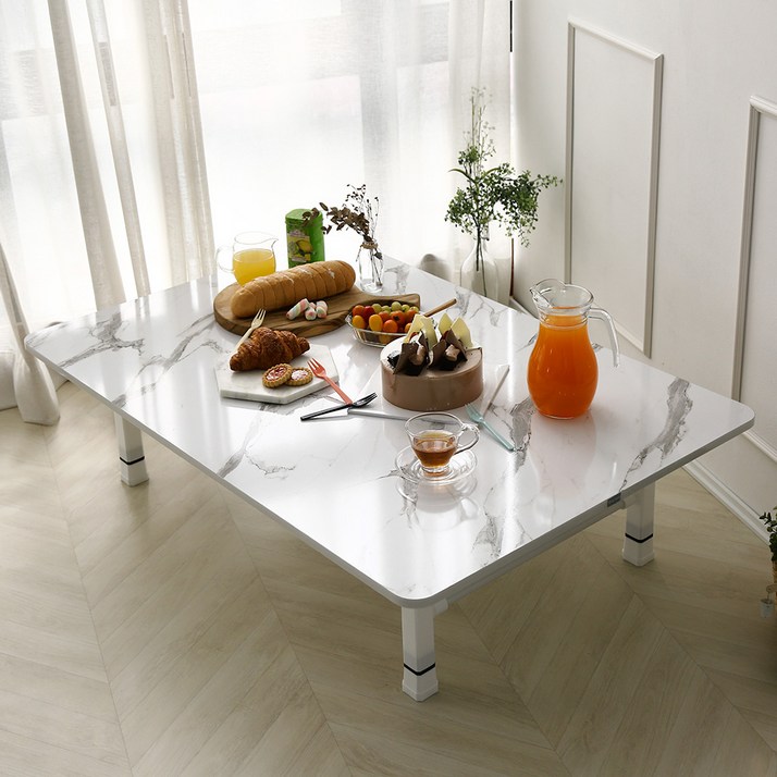 레몬트리 높이조절 접이식 테이블 1200 x 800 mm