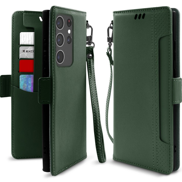 엑씨 마일드S 스트랩 카드수납 분실방지 가죽 다이어리 휴대폰 케이스