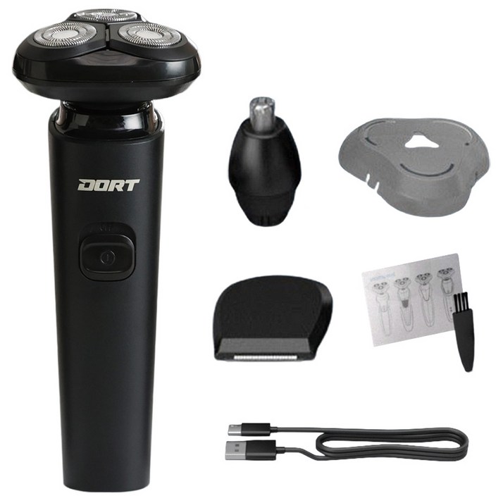 도르트 남성용 차량 충전식 쉐이버용 3헤드 전기면도기 DMS7