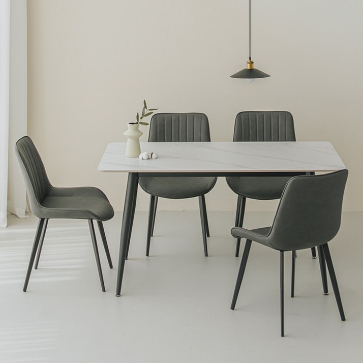 퍼리든 도프트 사각 세라믹 식탁의자세트 4인용 1400 방문설치