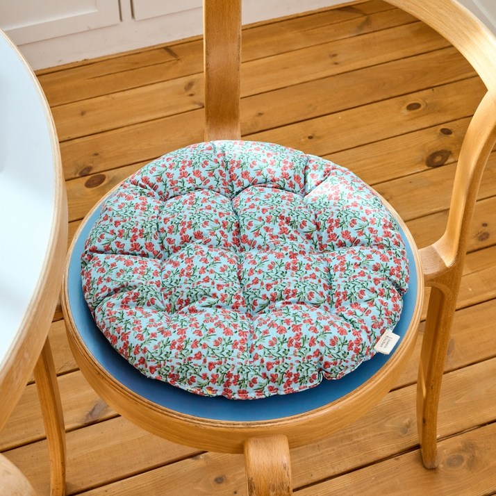 모던하우스 L 잔잔한 꽃패턴 원형식 방석 D35