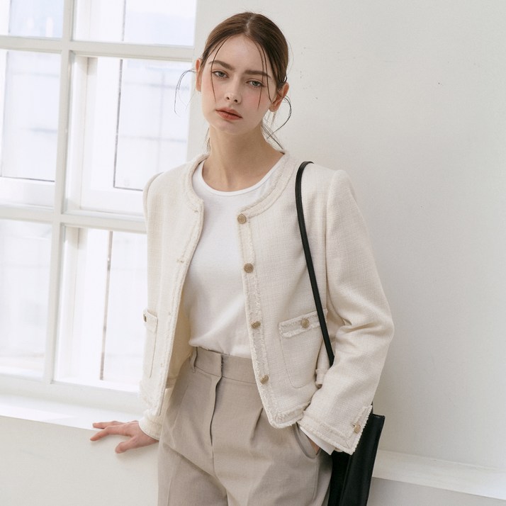 210에디트 여성용 트위드 자켓 ZF1JK510