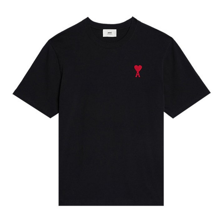 [아미] 하트 로고 반팔 티셔츠 UTS004 726 009 BLACK/RED [AIC117 - 투데이밈