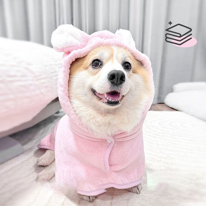 빛깃닥 애견수건 강아지양면타올 목욕수건 샤워 후드가운 펫타올 펫수건 애견용품