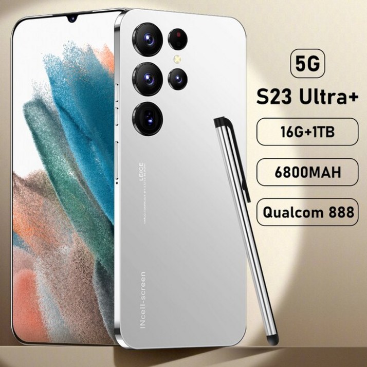 초미니 미니 스마트폰 휴대폰 공기계 글로벌 버전 S23 울트라 5G 스마트 폰 16GB 1TB 6.8 인치 6800mAh 네트워크 50mp 잠금 해제 듀얼 SIM