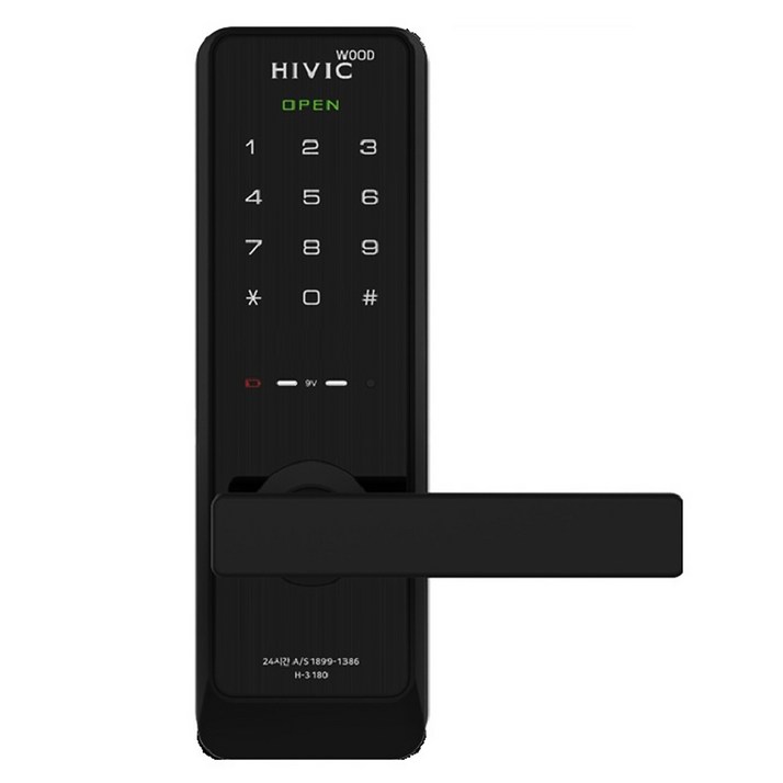 하이원 플러스 HIVIC H-3180 목문형 방문 디지털도어락 나무문 목문 사무실 번호키