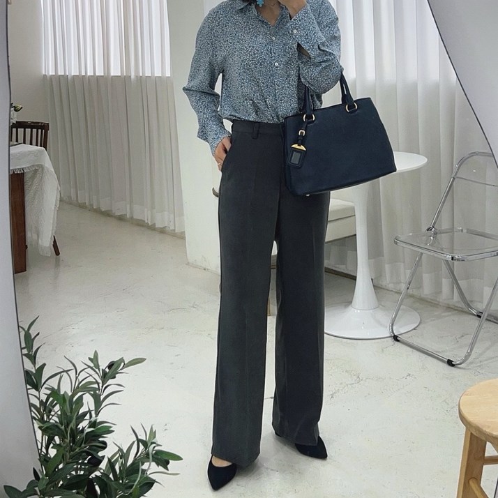 국산 3단 기장 여성 슬랙스 바지 와이드 팬츠 키큰녀 키작녀 바지