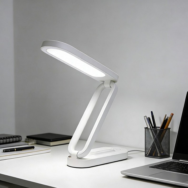 H HNMA HN 휴대용  스탠드 접이식  밝기 조절 가능 침실 사무실 서재 등 다용도 적용 180 각도 조절 가능 학생 미니 스탠드 조명