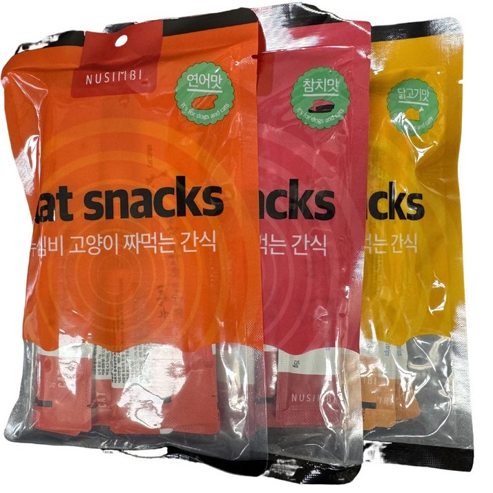 누심비 고양이 짜먹는 간식 길고양이 대용량 15g 3가지맛 90개, 참치맛, 닭고기맛, 연어맛, 15g, 90개