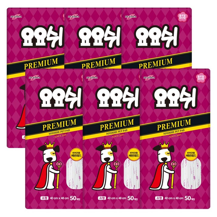 요요쉬 프리미엄 패드 플로랄와인 50매 세트, 50개입, 6개