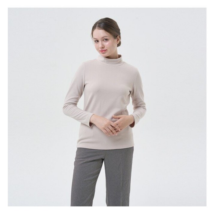 올리비아하슬러 올리비아 하슬러  여성 솔리드 터틀넥 니트_OHCWTS902