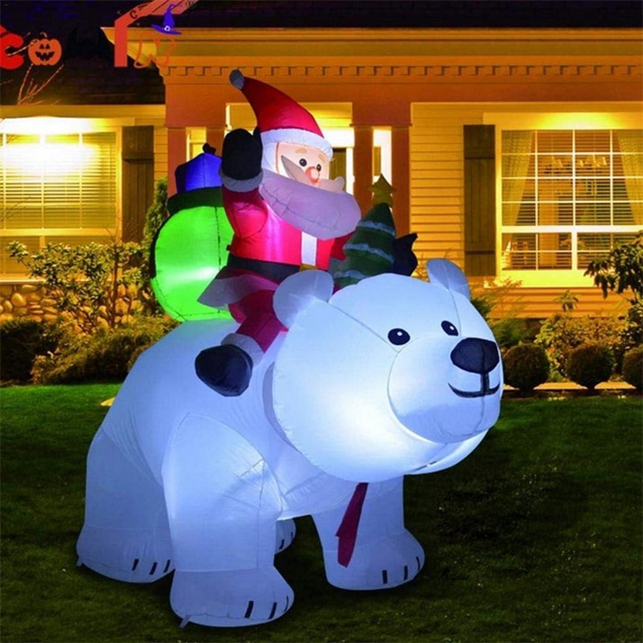 크리스마스 에어조형물 풍선인형 LED 조명 포함 대형 장식