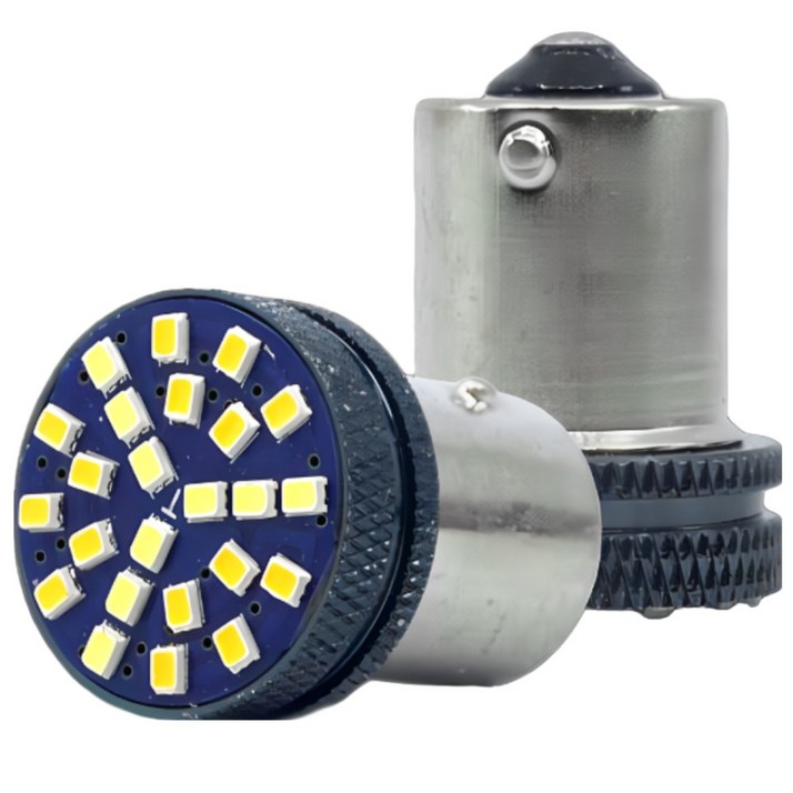 12V-24V 2016 24발 하이파워 싱글 더블 화이트 LED, 1개