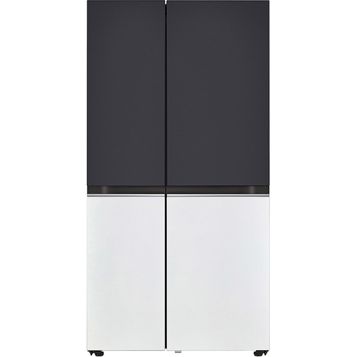 LG전자 오브제컬렉션 양문형 디오스 냉장고 메탈 S834BW12 832L 방문설치, 블랙 + 화이트, S834BW12 6402516794