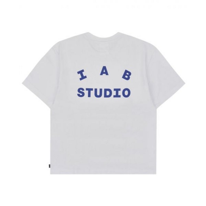 [정품 보증] IAB Studio T-Shirt White Navy - 22FW 아이앱 스튜디오 티셔츠 화이트 네이비 - 22FW