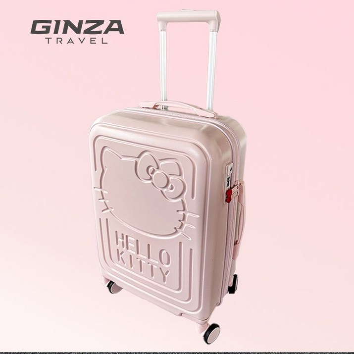 퀄리티 키티  20 인치 한정판 핑크 여행용 펜션 캠핑 예쁜 캐릭터 캐리어 기내용
