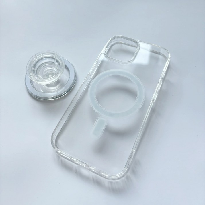 에크루 1mm 아이폰 슬립 맥세이프 투명 젤하드 하이브리드 케이스
