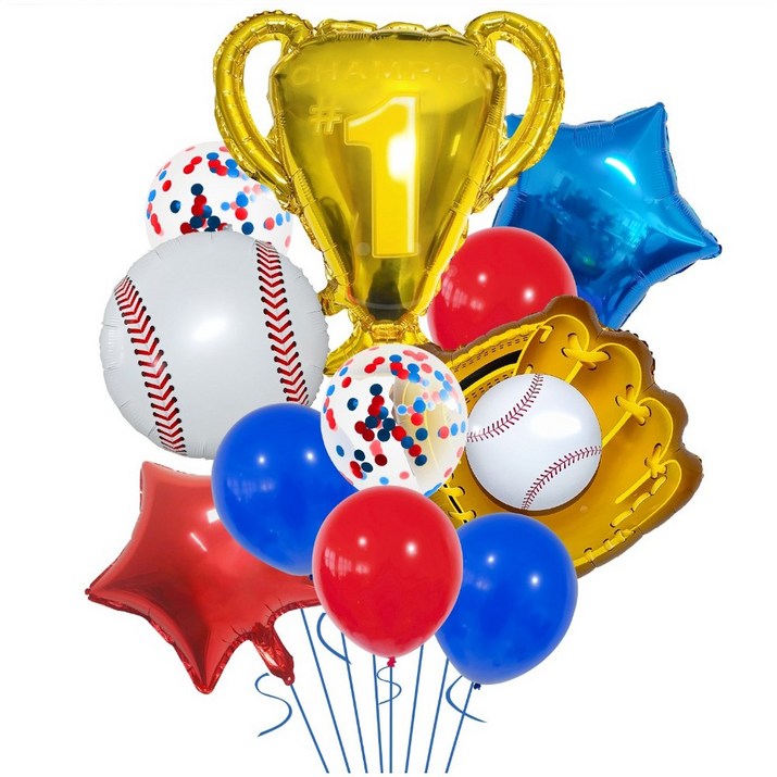 스포츠 챔피언 축하파티 은박풍선세트 [에브리띵스마일], 1세트, 야구