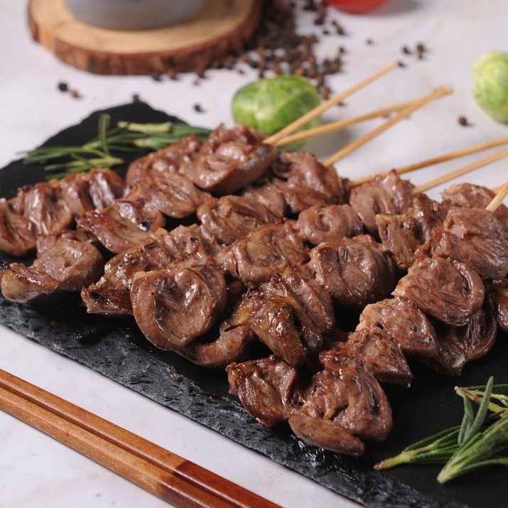 닭꼬치 캠핑음식 수제꼬치 구이, 염통꼬치 10개 250g, 1개, 250g
