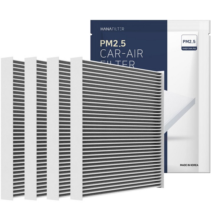 하나필터 PM2.5 자동차 에어컨 필터, HF08, 4개