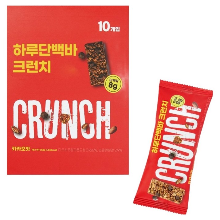 프로틴방앗간 하루단백바 크런치 카카오맛, 350g, 1개