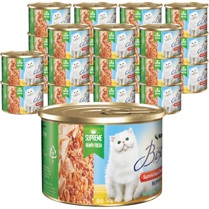 비스트로 고양이용 흰살참치와 닭안심 캔 9486986