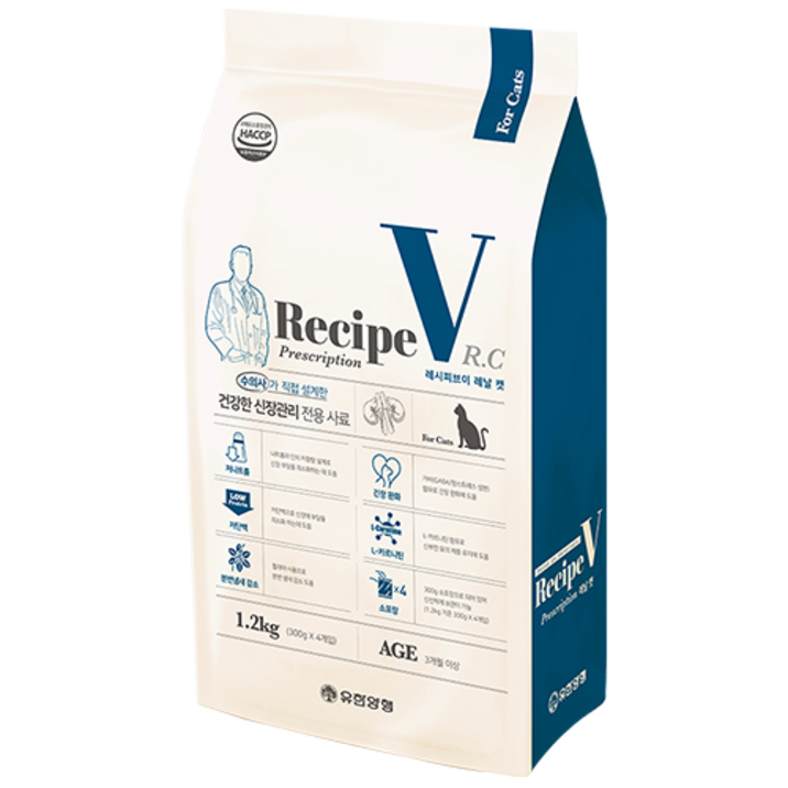 유한양행 Recipe V 고양이 처방식사료 7265897500