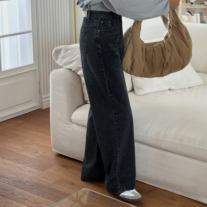이블렛 여성용 롱/미들/숏 기장 브킨스 길이별 와이드 데님팬츠