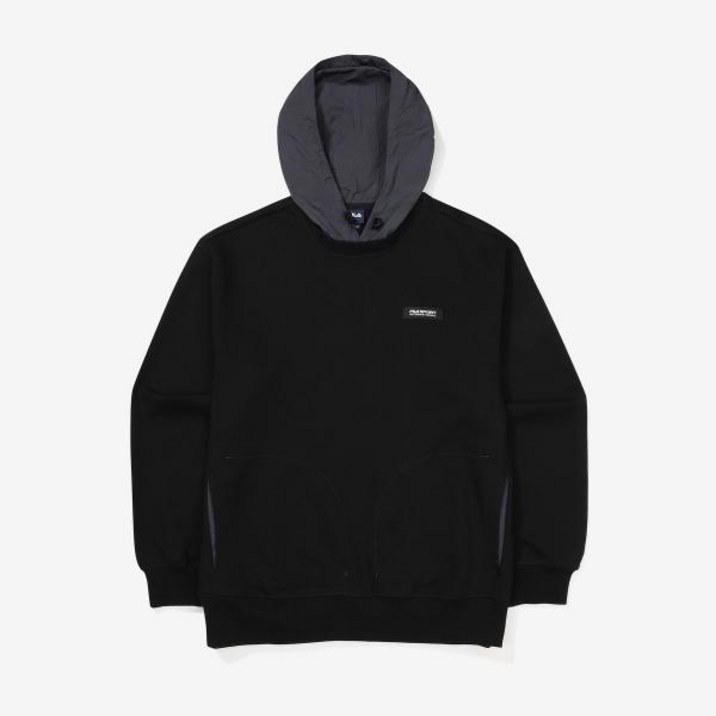 [휠라] [FILA] 면혼방 우븐믹스 후드티 (FS2POF3131X_BLK) (FS2POF3131X_BLK)