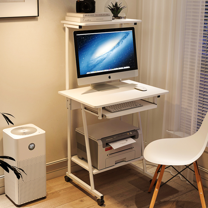 뷔이위이 컴퓨터책상 1인용 이동식 데스크 미니 학생 책상, 화이트