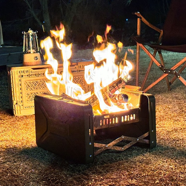 아베나키 러블리 캠핑 불멍 숯불 접이식 미니 경량 감성 바베큐 화로대