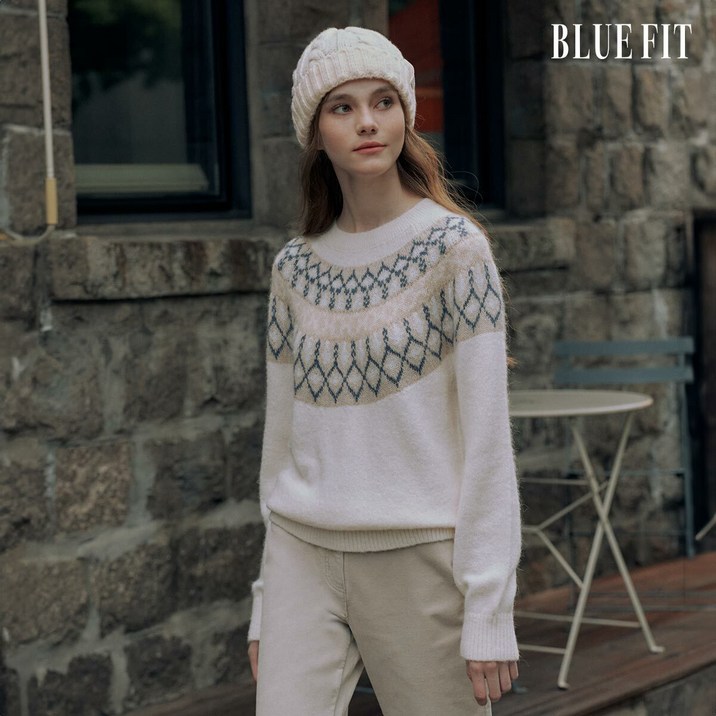 [25FW최신상] 블루핏 노르딕 니트풀오버